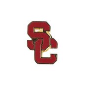 USC Trojans Cardinal and Gold SC Interlock Lapel Pin